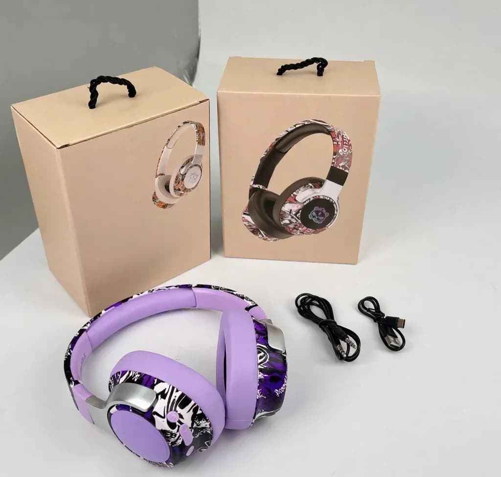 Ασύρματα Ακουστικά Over-Ear Graffiti με Ραδιόφωνο FM και Μεγάλη Διάρκεια Μπαταρίας