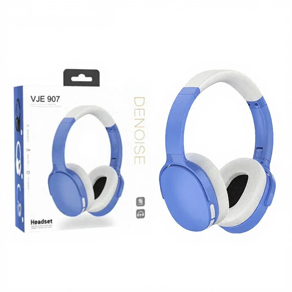 Wireless Over-Ear Bluetooth Headphones with Three EQ Modes and Mic