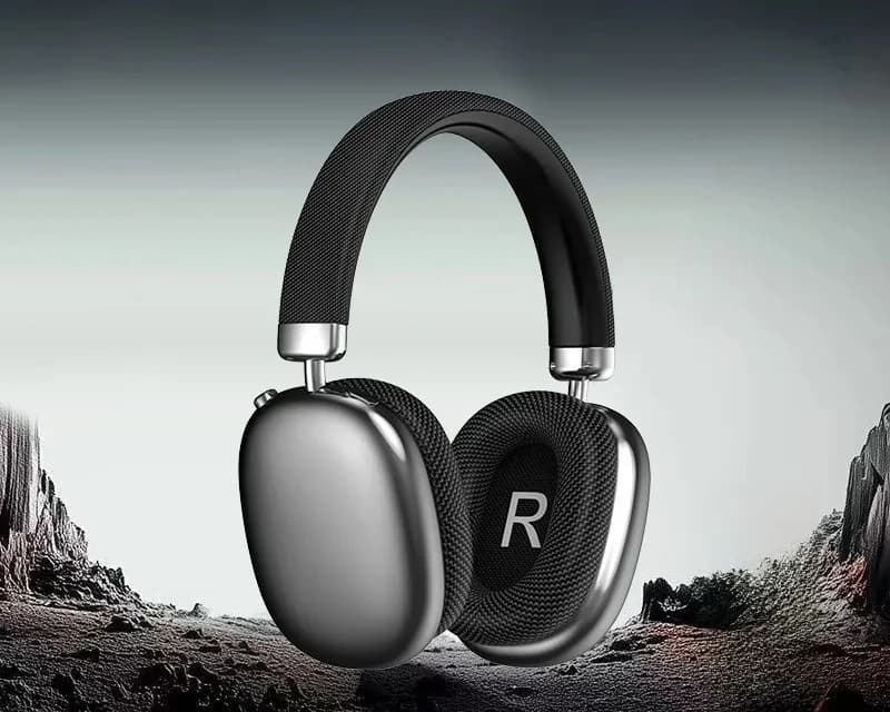 Over-Ear Bluetooth Headphones with Rotary Knob, FM Radio and Long Battery Life