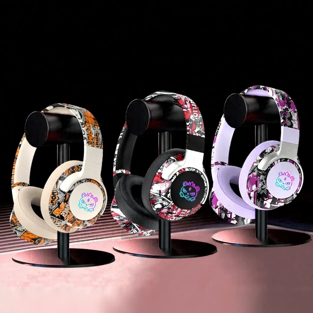 Ασύρματα Ακουστικά Over-Ear Graffiti με Ραδιόφωνο FM και Μεγάλη Διάρκεια Μπαταρίας