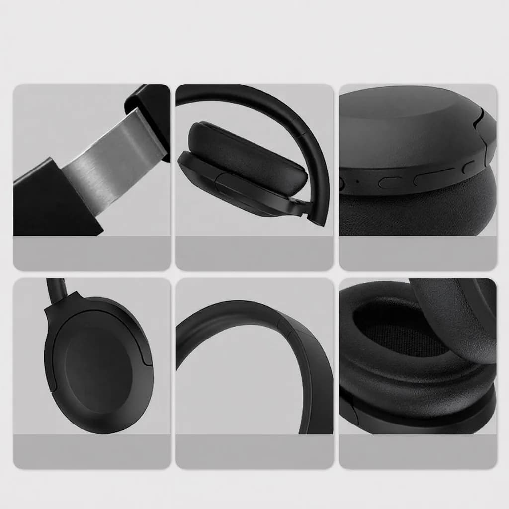 Active Noise Cancelling Bluetooth Headphones Over Ear Wireless 5.4