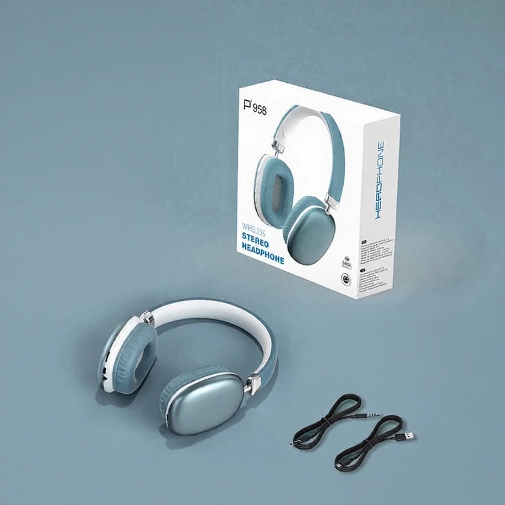 Wireless Over-Ear Headphones with FM Radio and TF Card Slot