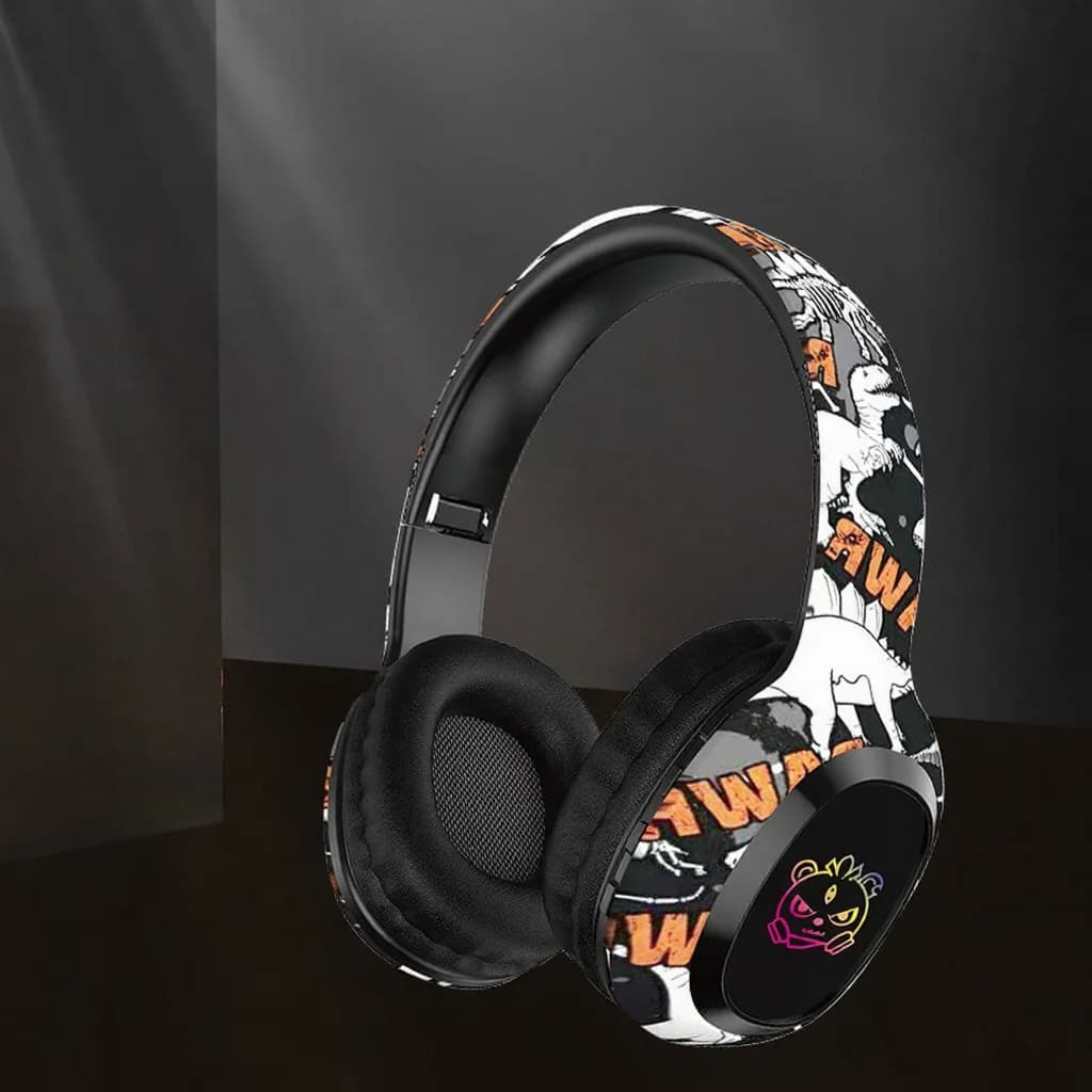 Ακουστικά Κεφαλής Bluetooth με Ραδιόφωνο FM και Φώτα LED