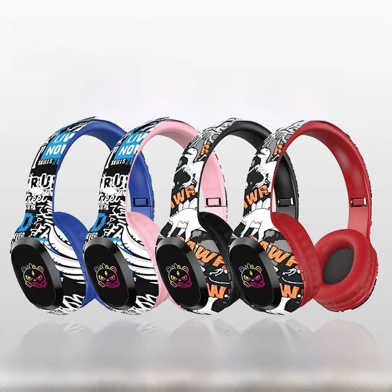 Wireless Over-Ear Headphones with TF Card Slot and Bluetooth