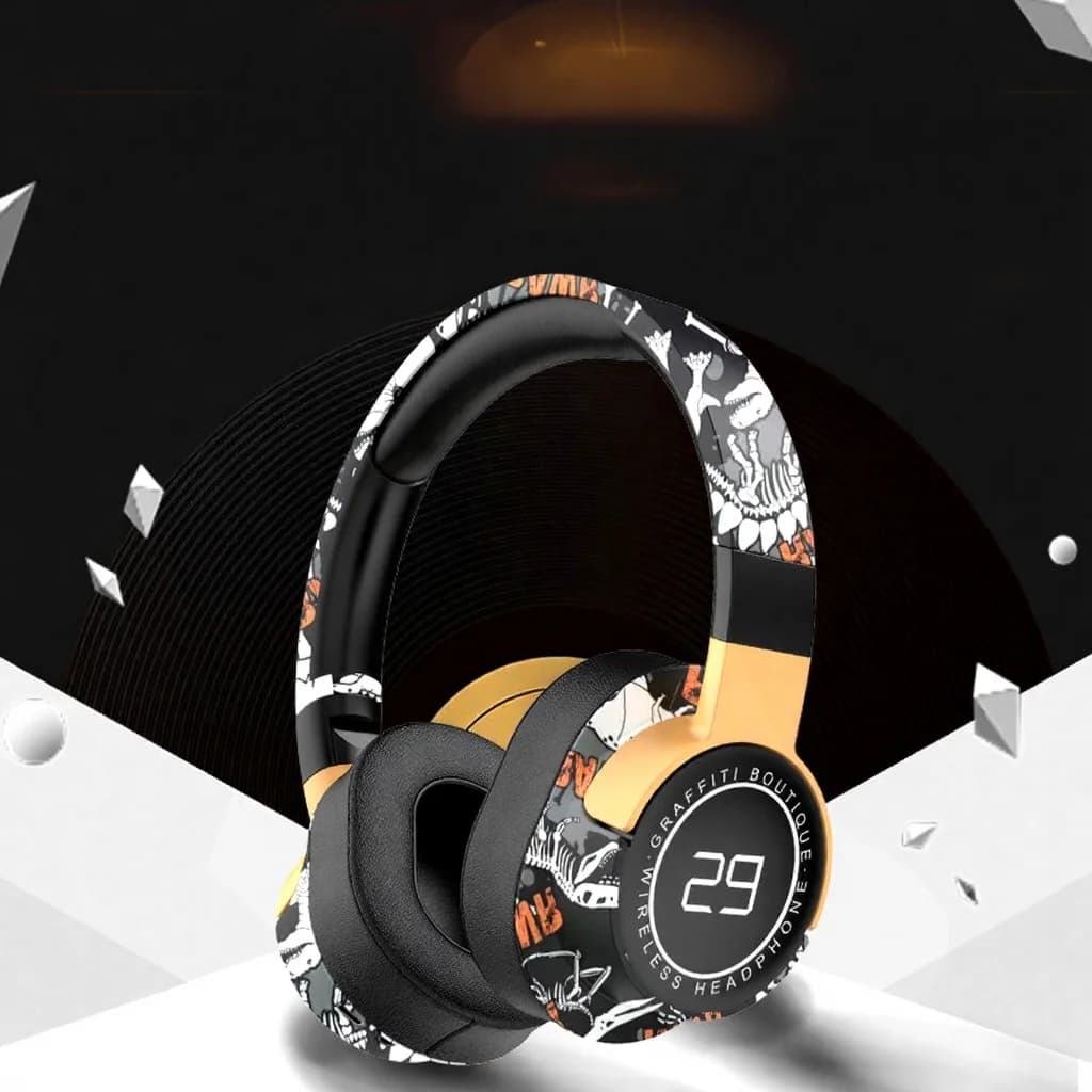 Over-Ear Wireless Bluetooth Headphones with FM Radio and Deep Bass
