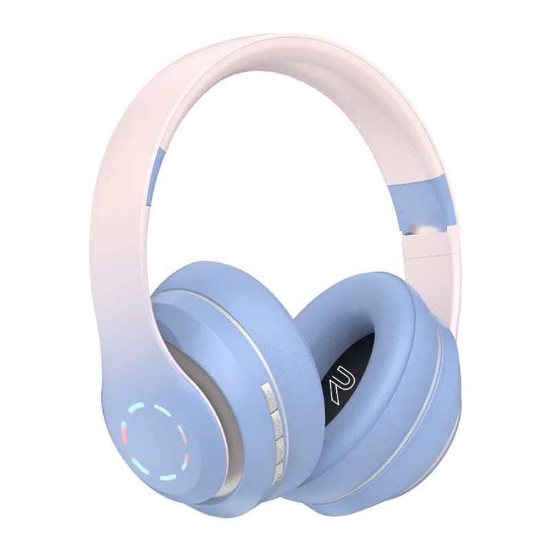 Ασύρματα Ακουστικά Over-Ear με LED Φώτα και FM Radio