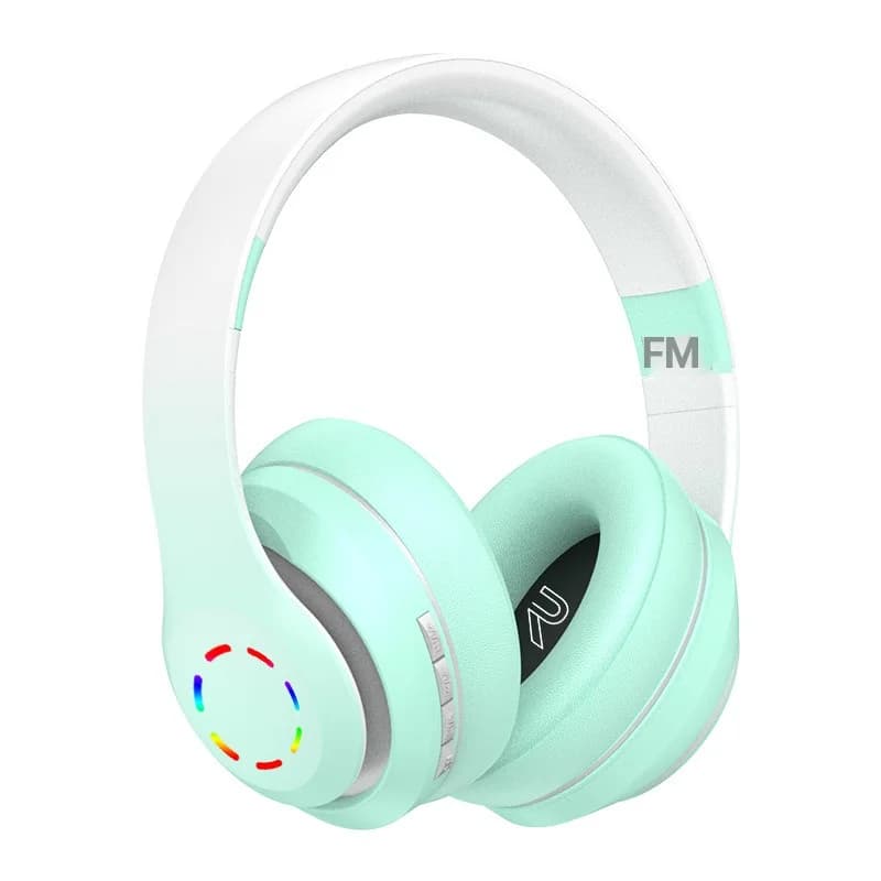 Ασύρματα Ακουστικά Over-Ear με LED Φώτα και FM Radio