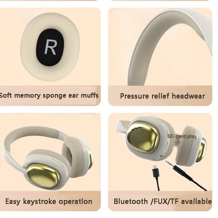 Ασύρματα Ακουστικά Κεφαλής με Bluetooth 5.3 και Μεγάλη Διάρκεια Μπαταρίας