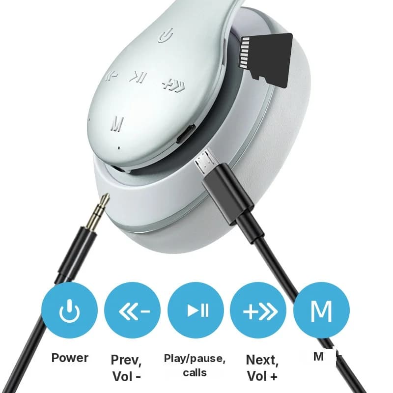 Ασύρματα Ακουστικά Bluetooth Over-Ear με Μεγάλη Διάρκεια Μπαταρίας