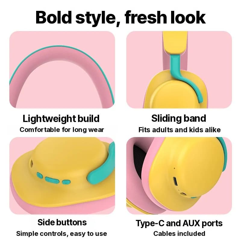 Ασύρματα Ακουστικά Over-Ear Bluetooth με Ραδιόφωνο FM και AUX