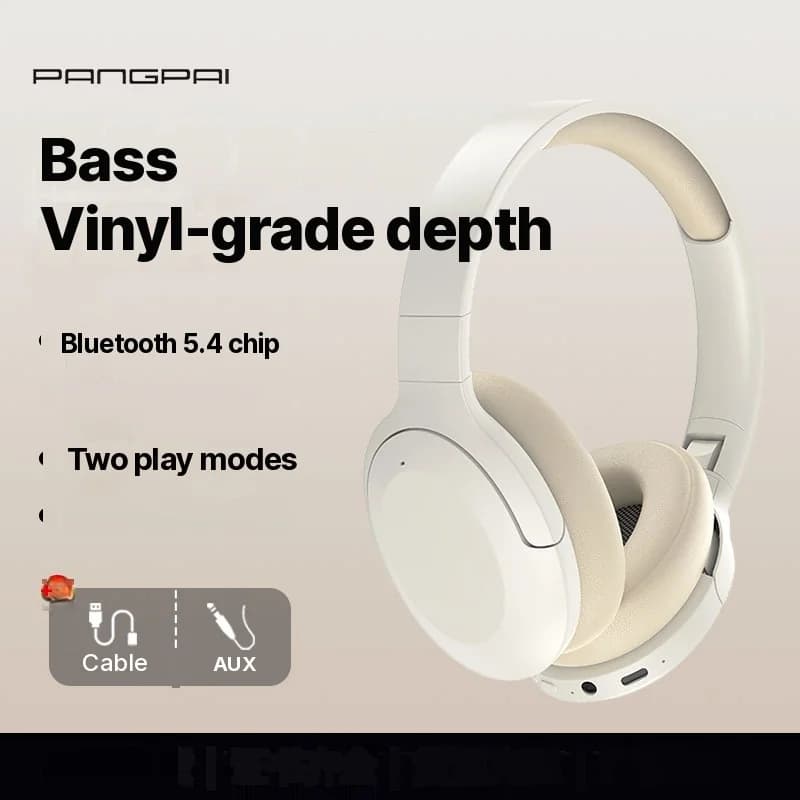 Wireless Over-Ear Bluetooth Headphones with Low Latency and Long Battery