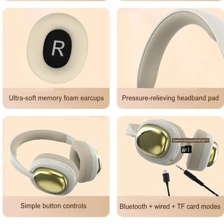 Ακουστικά Bluetooth Over-Ear με FM Ραδιόφωνο και Στερεοφωνικό Ήχο