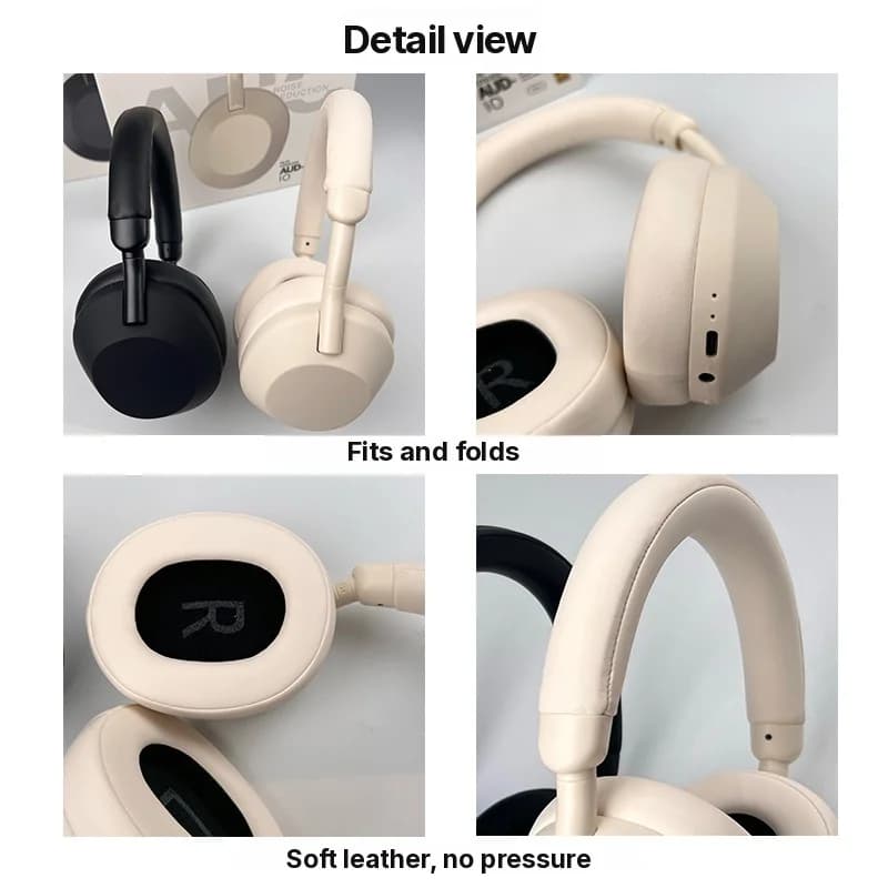 Active Noise Cancelling Wireless Bluetooth Headphones Over Ear Stereo