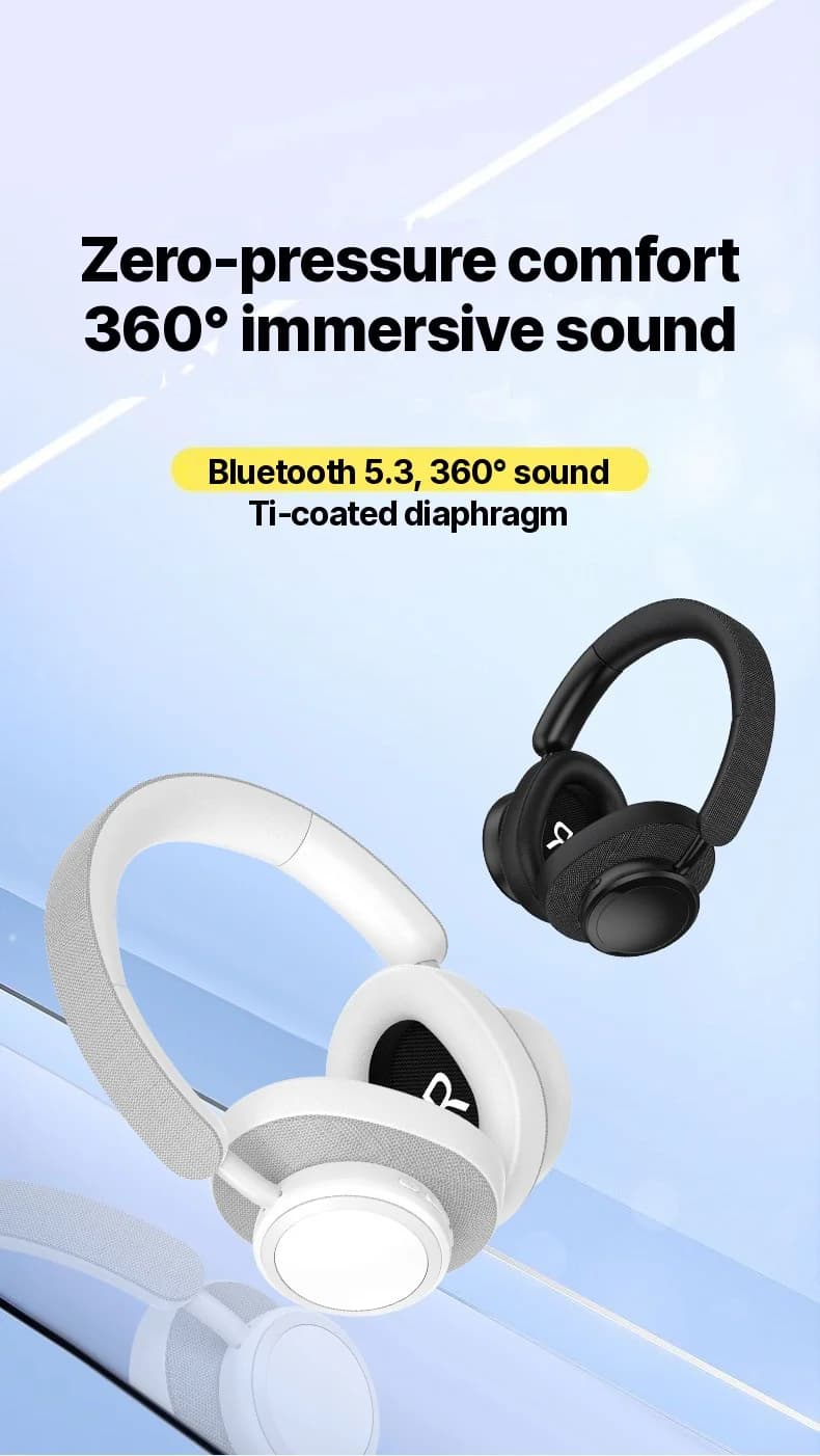 Ασύρματα Ακουστικά Bluetooth Over-Ear με Υφασμάτινη Επένδυση και Μεγάλη Διάρκεια Μπαταρίας