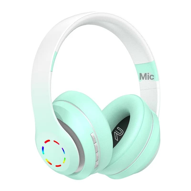Ασύρματα Ακουστικά Over-Ear με LED Φώτα και FM Radio