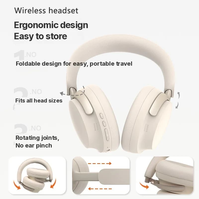 Ασύρματα Ακουστικά Bluetooth Κεφαλής με Φόρτιση Type-C και Στερεοφωνικό Ήχο
