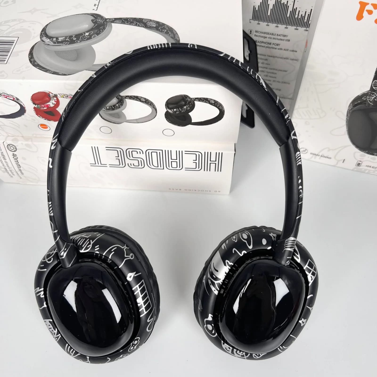 Ακουστικά Κεφαλής Bluetooth με Βαθύ Μπάσο και Ασύρματη Συνδεσιμότητα