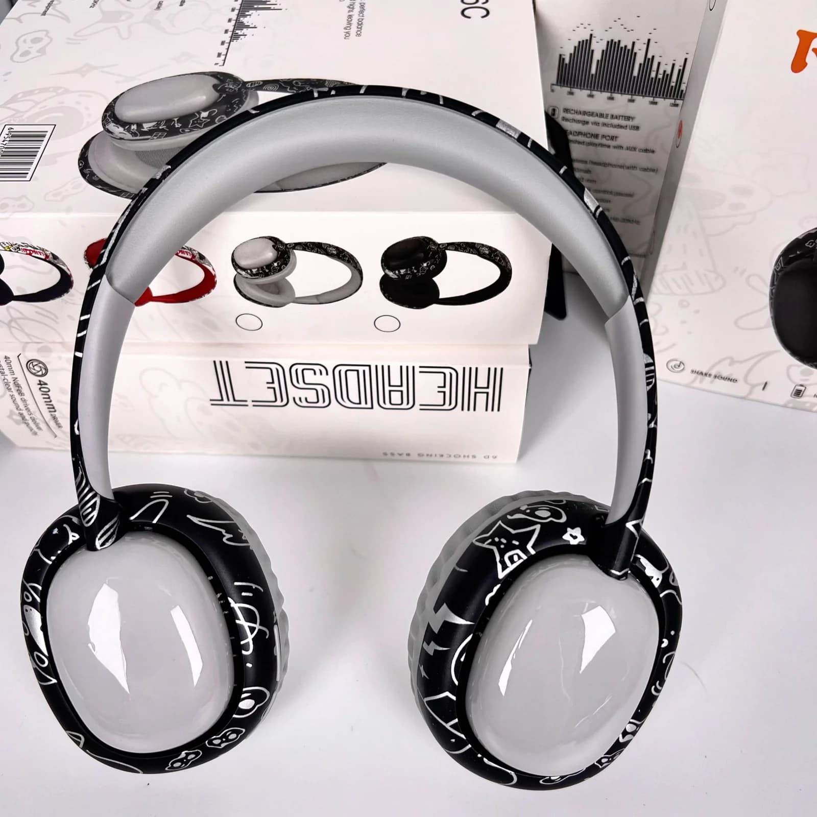 Ακουστικά Κεφαλής Bluetooth με Βαθύ Μπάσο και Ασύρματη Συνδεσιμότητα