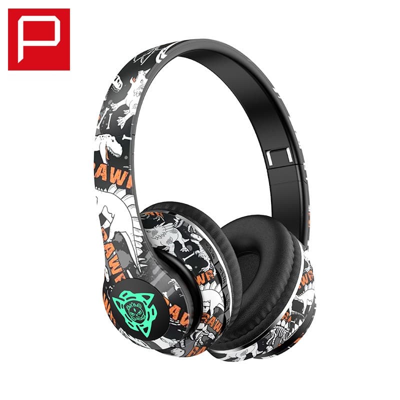 Ασύρματα Ακουστικά Bluetooth Over-Ear με Σχέδιο Graffiti και Αναδιπλούμενα
