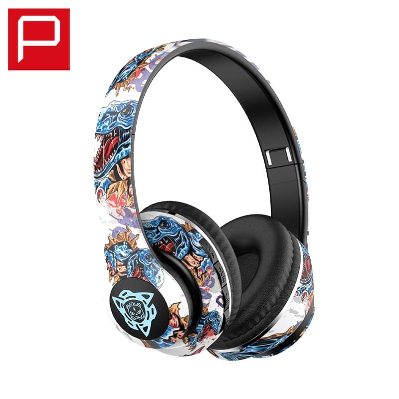 Ασύρματα Ακουστικά Bluetooth Over-Ear με Σχέδιο Graffiti και Αναδιπλούμενα