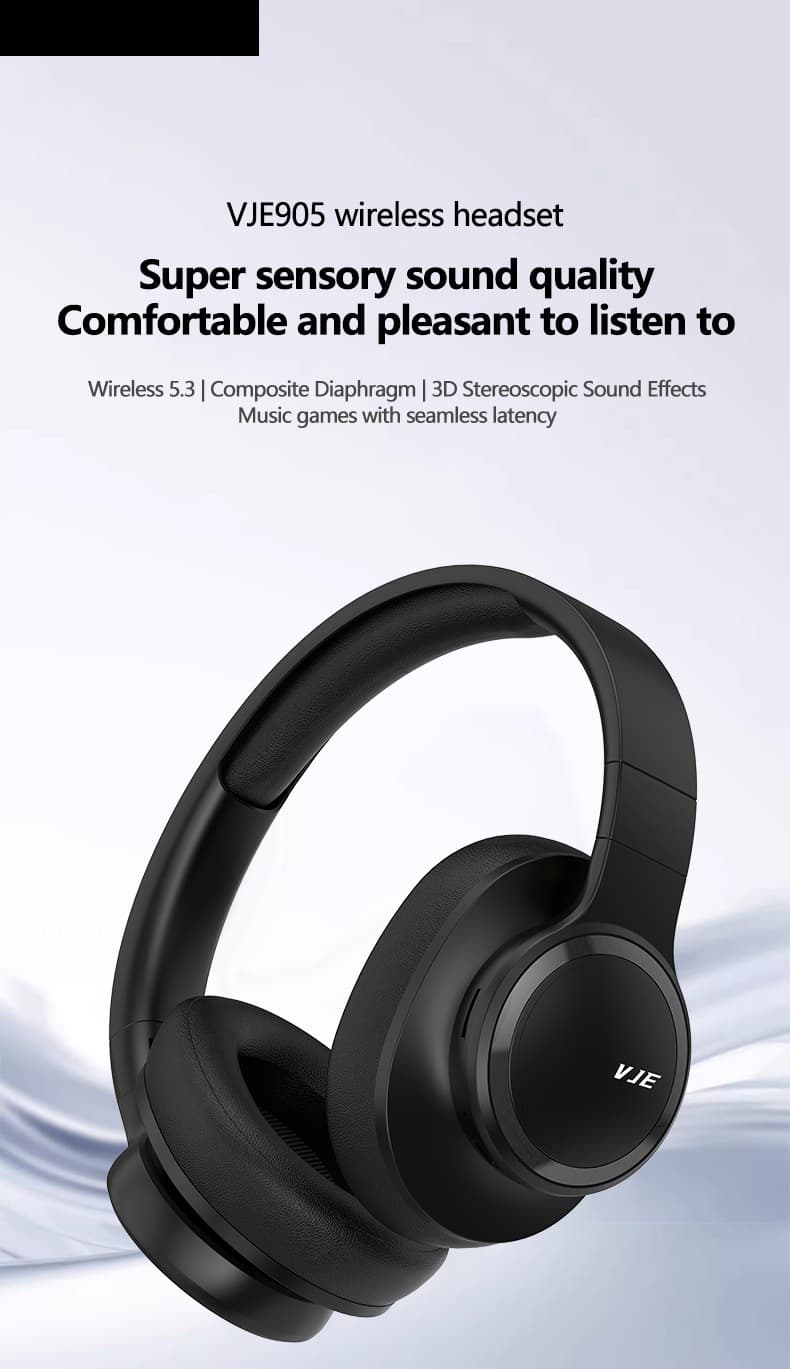 Over-Ear Wireless Bluetooth Headphones with Mic and Deep Bass