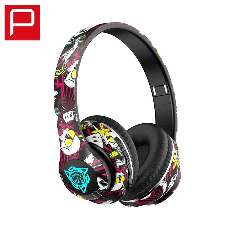 Ασύρματα Ακουστικά Bluetooth Over-Ear με Σχέδιο Graffiti και Αναδιπλούμενα